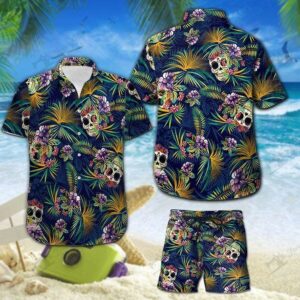 Floral Calaera Hawaiian Shirtskull Flowerhawaiian Shirts Hawaiian Shirtsummer Ibe Tropical Hawaiian Aloha Hawaiian Shirts  - Thelegend59