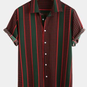 Florl Red Green Nice Design Unisex Hawaiian Shirt  - Thelegend59