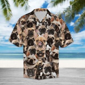 French Bulldog  Colorful Nice Design Unisex Hawaiian Shirt  - Thelegend59