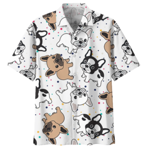 French Bulldog White Nice Design Unisex Hawaiian Shirt  - Thelegend59