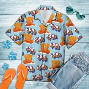 Fried Chicken Fun Summer Hawaiian Aloha Hawaiian Shirtss  - Thelegend59