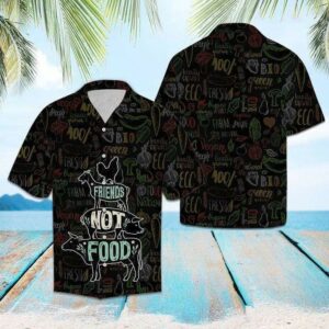 Friends Not Food Vegan Hawaiian Aloha Hawaiian Shirtss  - Thelegend59
