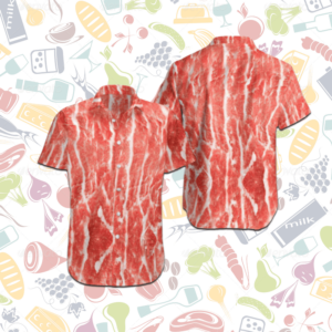 Funny American Pork Meat Unisex Hawaiian Aloha Hawaiian Shirts  - Thelegend59