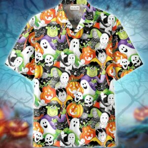 Funny Devil Ghost Dracula Halloween Hawaiian Aloha Hawaiian Shirtss  - Thelegend59