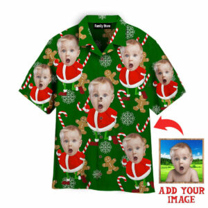Funny Face Santa Merry Christmas Custom Hawaiian Shirt - For Men And Women - Kids  - Thelegend59