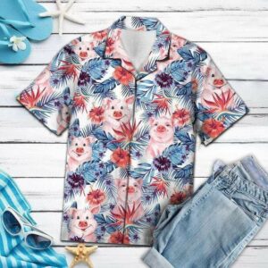 Funny Pig Tropical Summer Hawaiian Aloha Hawaiian Shirtss  - Thelegend59