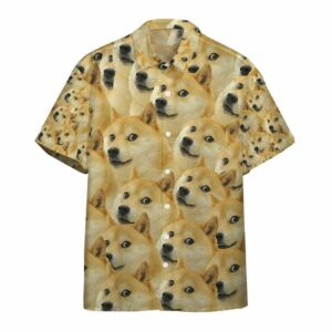 Funny Shiba Inu Meme Unisex Hawaiian Shirts  - Thelegend59
