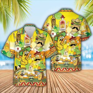 Funny Tacos And Tequila Hawaiian Shirts  - Thelegend59