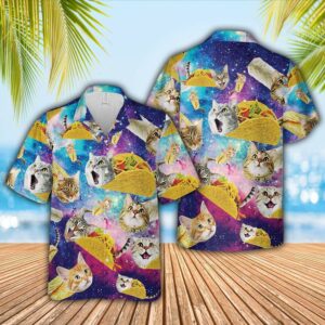 Galaxy Taco Cat Funny Hawaiian Unisex Hawaiian Shirtss  - Thelegend59