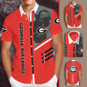 Georgia Bulldogs Football Team All Over Print 3D Hawaiian Shirt-Orange  - Thelegend59