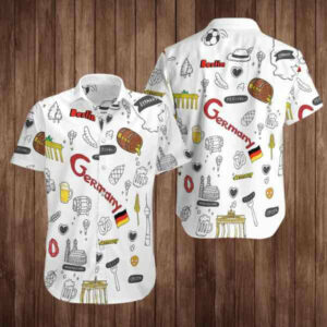 Germany - Germany Summer Fan Gift Hawaiian Graphic Print Short Sleeve  - Thelegend59