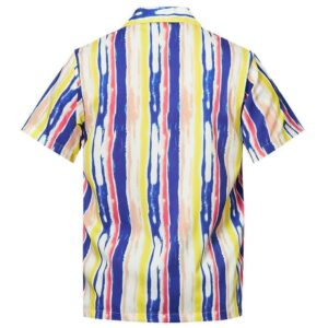 Get Here Mens Hawaiian Shirt Tie-Dye Stripes Printing  - Thelegend59