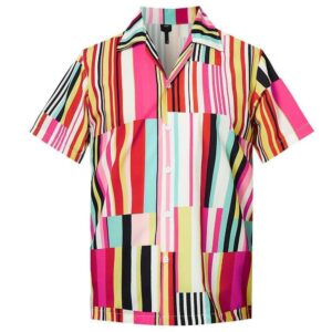 Get Now Mens Hawaiian Shirt Red Stripes Printing  - Thelegend59