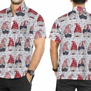Gnomes Usa 4Th Of July Aloha Hawaiian Shirts  - Thelegend59