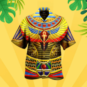 God Armor Egyptian Style Hawaiian Unisex Aloha Hawaiian Shirts  - Thelegend59