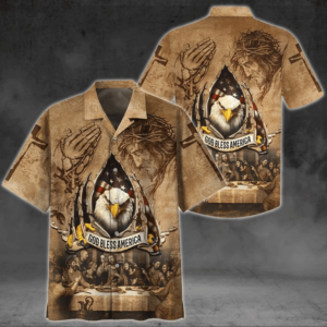 God Bless America Hawaiian Shirts Aloha Hawaiian Shirt Aloha Hawaiian Shirts For Summer - For Men And Women - Kids  - Thelegend59