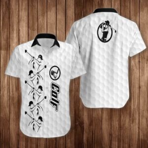 Golf Grey Background Unisex Hawaiian Shirt  - Thelegend59