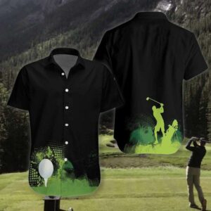 Golf Grunge Black Green Amazing Design Hawaiian Shirt  - Thelegend59