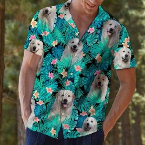 Great Pyrenees Tropical Green Nice Design Hawaiian Shirt  - Thelegend59