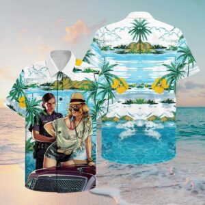 Gta V Sexy Beach Girl Hawaiian Aloha Hawaiian Shirtss  - Thelegend59