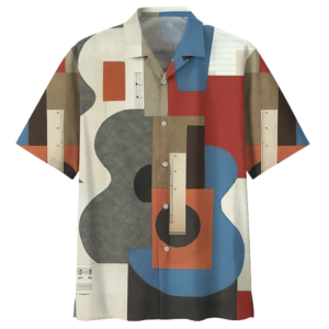 Guitar White Awesome Design Unisex Hawaiian Shirt  - Thelegend59