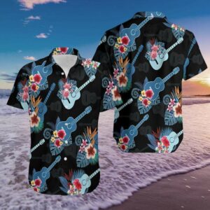 Guitar Aloha Tropical Hawaiian Shirts 3D  - Thelegend59