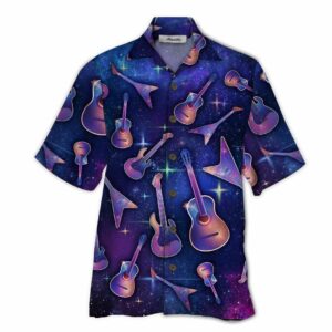 Guitar Black Unique Design Unisex Hawaiian Shirt  - Thelegend59
