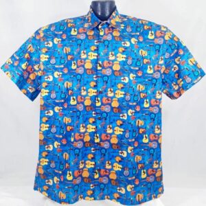 Guitar Blue Unique Design Hawaiian Shirt  - Thelegend59
