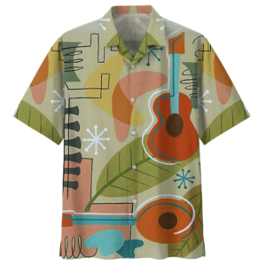 Guitar Colorful Amazing Design Unisex Hawaiian Shirt  - Thelegend59