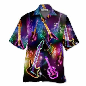 Guitar Colorful Nice Design Unisex Hawaiian Shirt  - Thelegend59