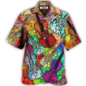 Guitar Scroll Bubble Hawaiian Shirt - For Men And Women - Kids  - Thelegend59