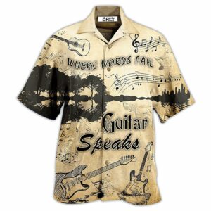 Guitar Speaks Love It Hawaiian Shirt - For Men And Women - Kids  - Thelegend59