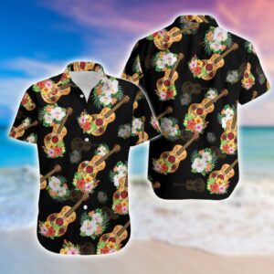 Guitar Vihuela Mexican Culture Tropical Unisex Hawaiian Aloha Hawaiian Shirtss  - Thelegend59