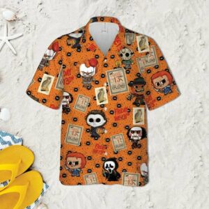Halloween - Chibi Characters Halloween Unisex Hawaiian Shirts  - Thelegend59