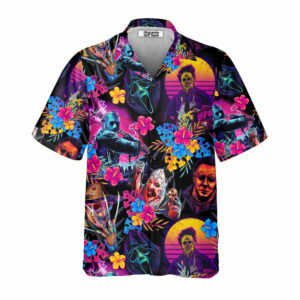 Halloween All Horror Movie Retro Tropical Style - Hawaiian Shirt - For Men And Women - Kids  - Thelegend59