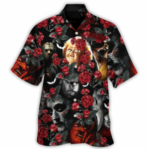 Halloween Horror Movie All Star Tropical Style - Hawaiian Shirt - For Men And Women - Kids  - Thelegend59
