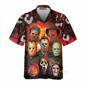 Halloween Horror Movie Characters Blood Scary - Hawaiian Shirt - For Men And Women - Kids  - Thelegend59