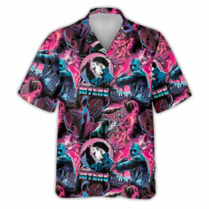 Halloween Horror Movie Retro Tropical Style - Hawaiian Shirt - For Men And Women - Kids  - Thelegend59