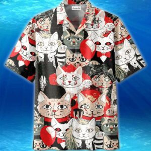 Halloween Scary Movie Character Cat Hawaiian Aloha Hawaiian Shirtss  - Thelegend59