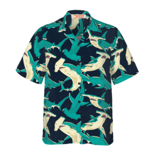 Hammerhead Shark Pattern Hawaiian Shirt - For Men And Women - Kids  - Thelegend59