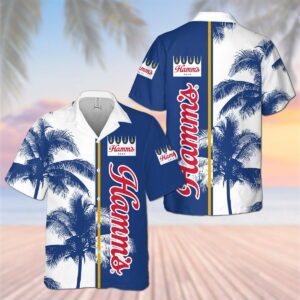 Hamm'S Palm Tree All Over Print 3D Aloha Summer Beach Hawaiian Shirt  - Thelegend59