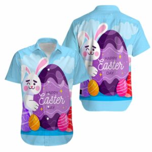 Happy Easter Day Bunny Sky Hawaiian Aloha Hawaiian Shirtss  - Thelegend59