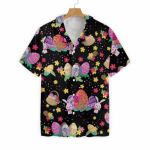 Happy Easter Eggs Bunny Flowers Colorful Hawaiian Aloha Hawaiian Shirtss  - Thelegend59
