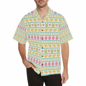 Happy Easter Pastel Pattern Hawaiian Aloha Hawaiian Shirtss  - Thelegend59