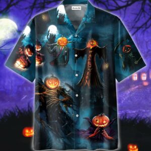 Happy Halloween Festival Devil Pumpkin Unisex Hawaiian Shirts  - Thelegend59