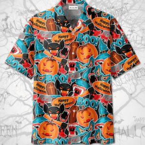 Happy Halloween Hawaiian Aloha Hawaiian Shirtss Pumpkin Boo  - Thelegend59