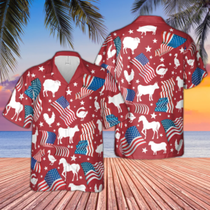 Happy Independence Day Hawaiian Shirt For Farm Lovers - For Men And Women - Kids  - Thelegend59