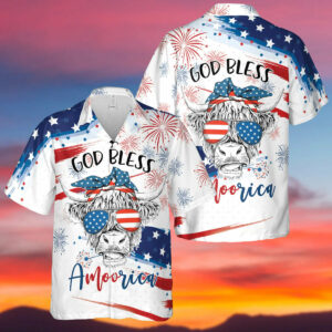 Happy Independence God Bless Amoorica All Over Printed 3D Hawaiian Shirt - For Men And Women - Kids  - Thelegend59