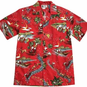 Happy Santa Claus Merry Christmas Red Hawaiian Aloha Hawaiian Shirtss  - Thelegend59