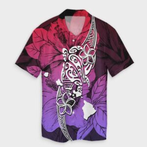 Hawaii Hibiscus Sweat Hawaiian Shirt  - Thelegend59